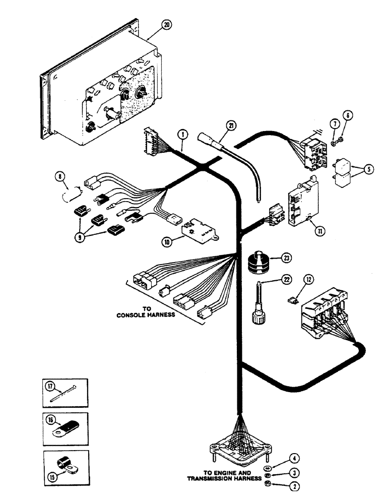 Схема запчастей Case IH 2390 - (4-074) - CLUSTER HARNESS, P.I.N. 8841101 AND AFTER (04) - ELECTRICAL SYSTEMS