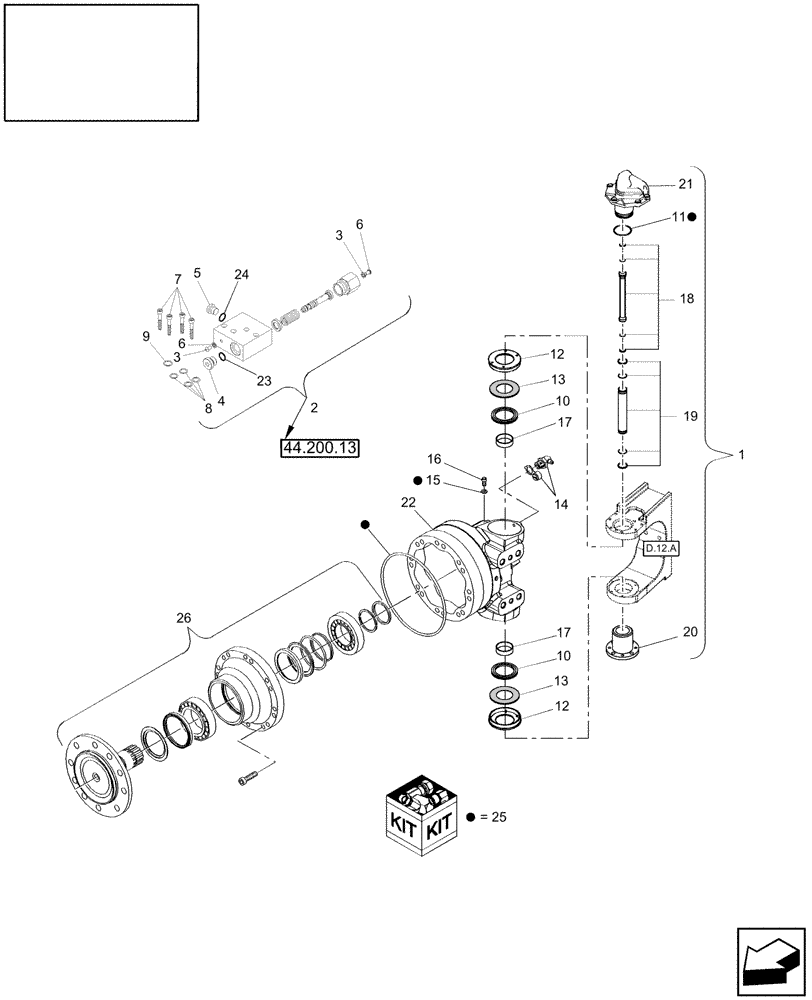 Схема запчастей Case IH 7230 - (27.200.07) - MOTOR, HYDROSTATIC, PRA (27) - REAR AXLE SYSTEM