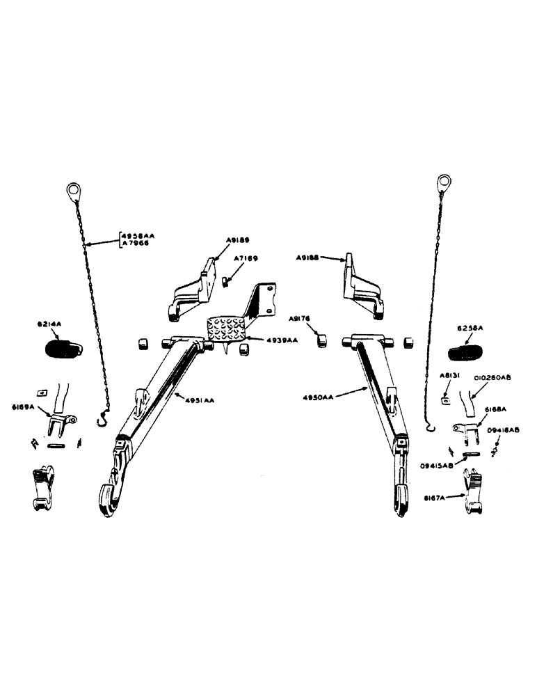 Схема запчастей Case IH 400-SERIES - (220) - EAGLE HITCH DRAFT ARMS (09) - CHASSIS