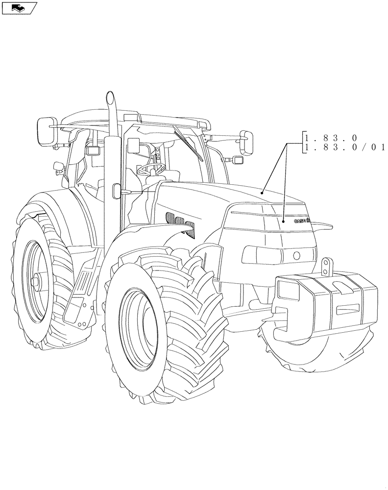 Схема запчастей Case IH PUMA 140 - (SEC. 08) - SHEET METAL (00) - GENERAL