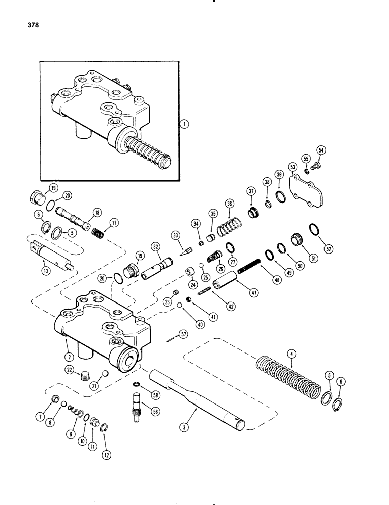 Схема запчастей Case IH 1270 - (378) - A63470 D.O.M. CONTROL VALVE (09) - CHASSIS/ATTACHMENTS