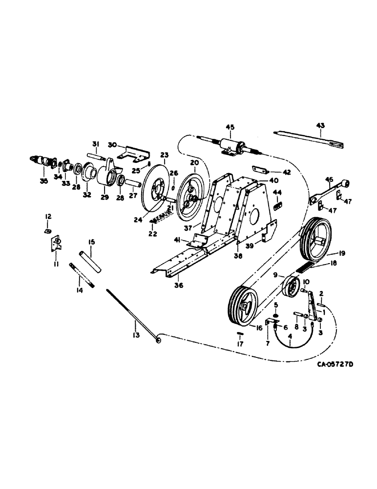 Схема запчастей Case IH 1480 - (07-19) - DRIVE TRAIN, SEPARATOR DRIVE Drive Train