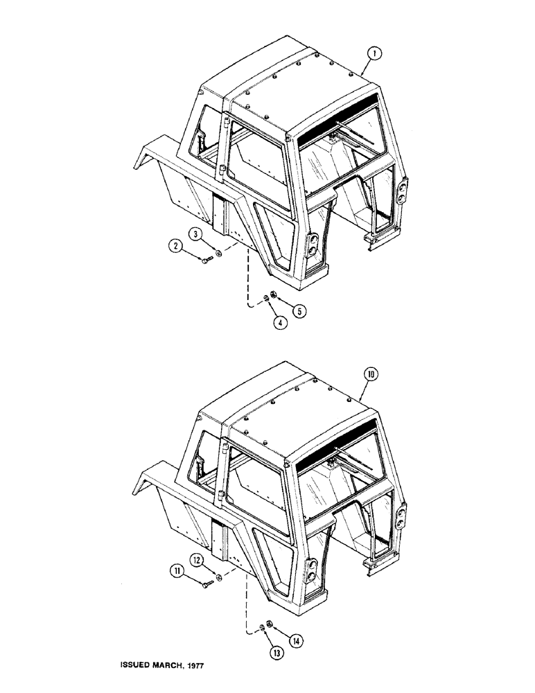 Схема запчастей Case IH 1570 - (276) - CAB ASSEMBLY, FIRST USED CAB SERIAL NUMBER 7882601 (09) - CHASSIS/ATTACHMENTS