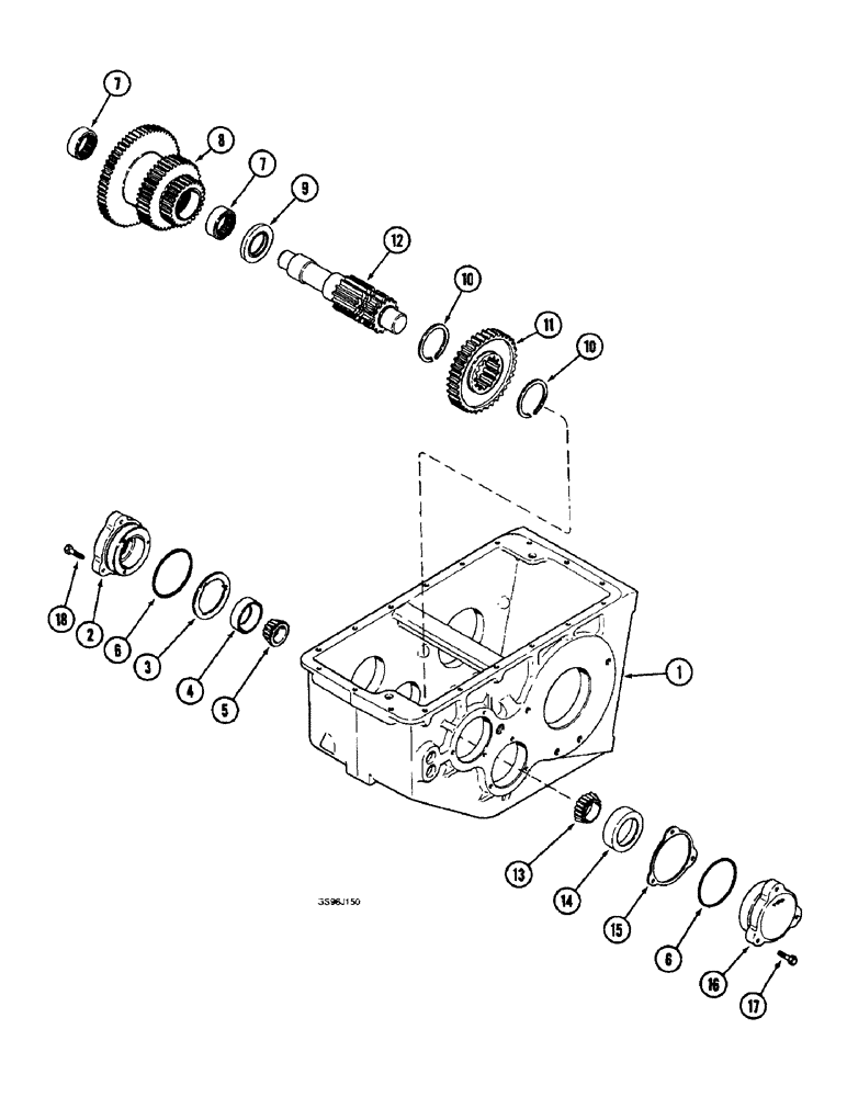 Схема запчастей Case IH 1660 - (6-66) - TRANSMISSION DIFFERENTIAL, PINION SHAFT AND GEARS (03) - POWER TRAIN