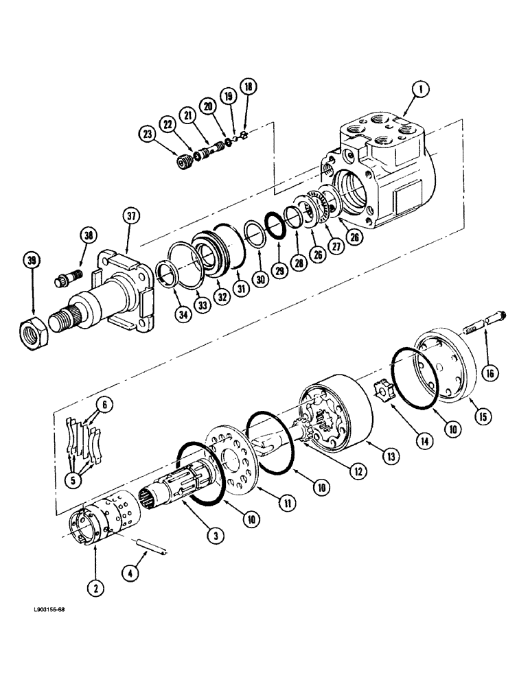 Схема запчастей Case IH 1670 - (5-08) - STEERING PUMP (04) - STEERING