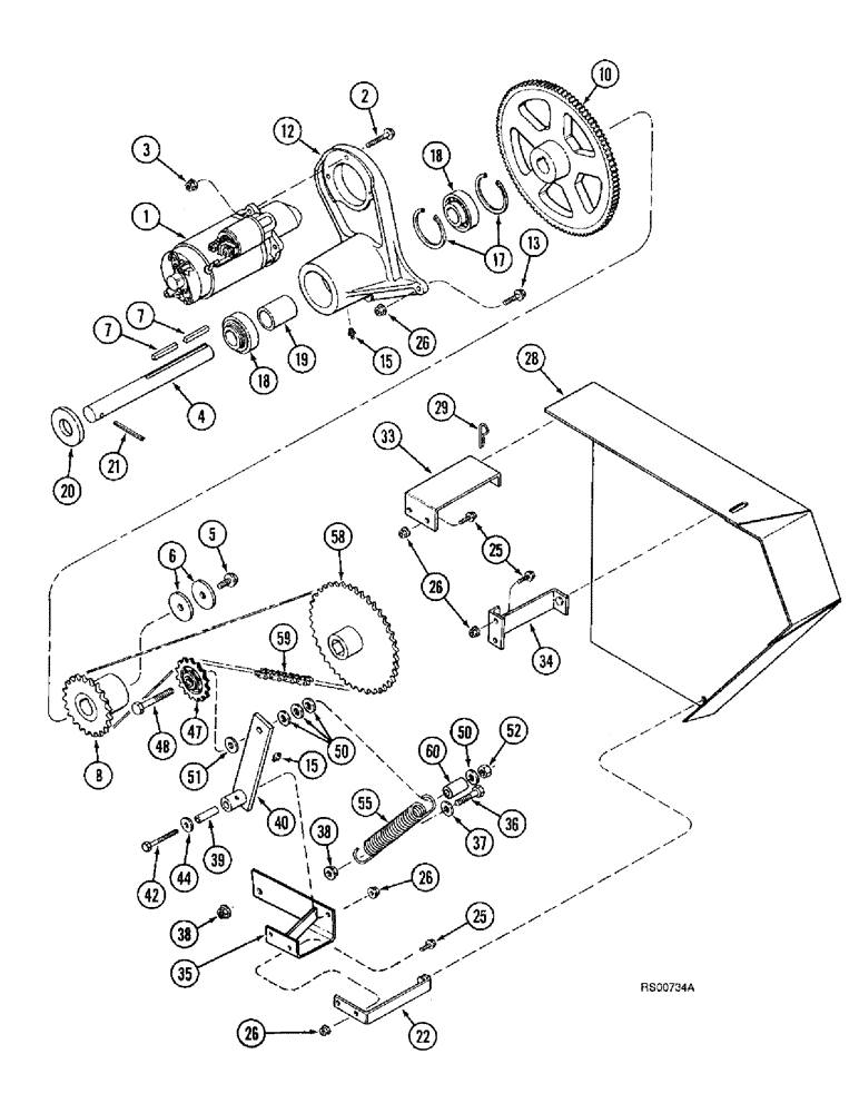 Схема запчастей Case IH 1680 - (9A-46) - FEEDER REVERSER, WITHOUT ROCK TRAP (13) - FEEDER