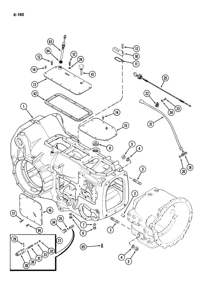 Схема запчастей Case IH 2094 - (6-160) - POWER SHIFT TRANSMISSION, TRANSMISSION HOUSING (06) - POWER TRAIN