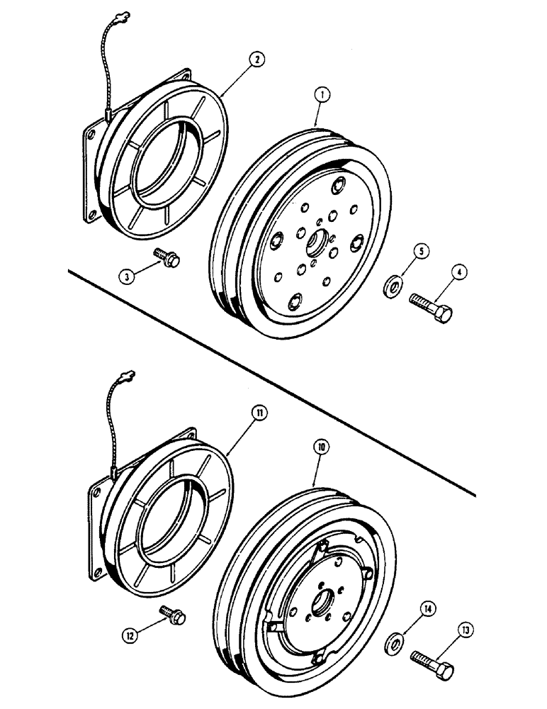 Схема запчастей Case IH 2670 - (546) - CAB, AIR CONDITIONER, YORK COMPRESSOR CLUTCH ASSEMBLY (09) - CHASSIS/ATTACHMENTS