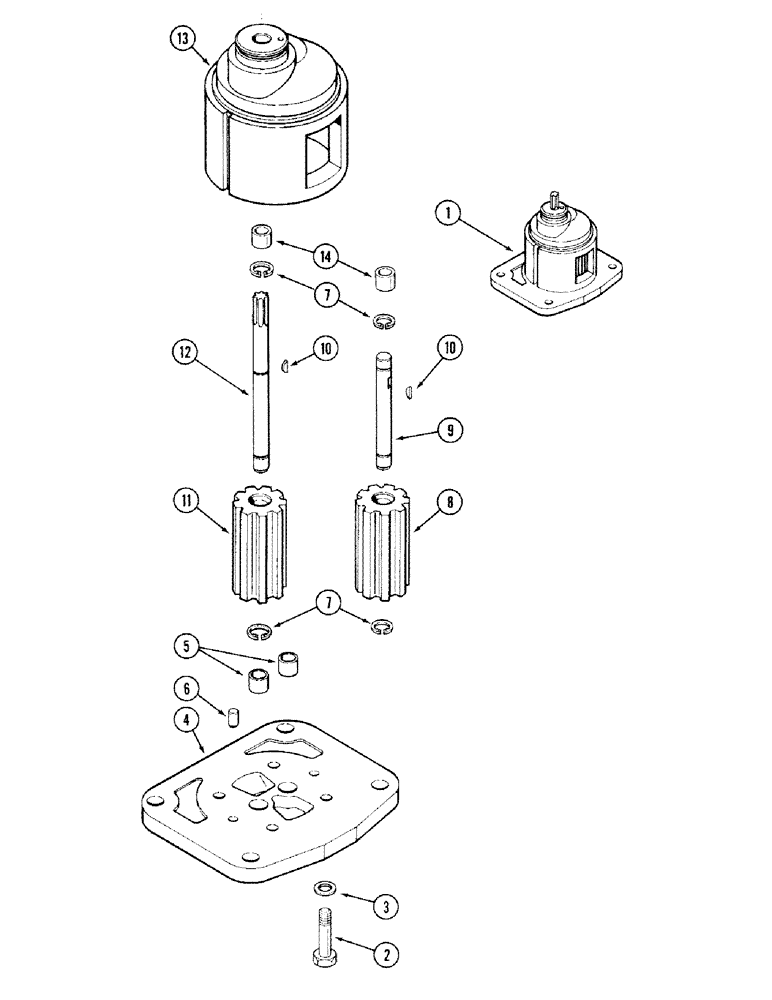 Схема запчастей Case IH 2394 - (8-024) - CHARGING PUMP (08) - HYDRAULICS