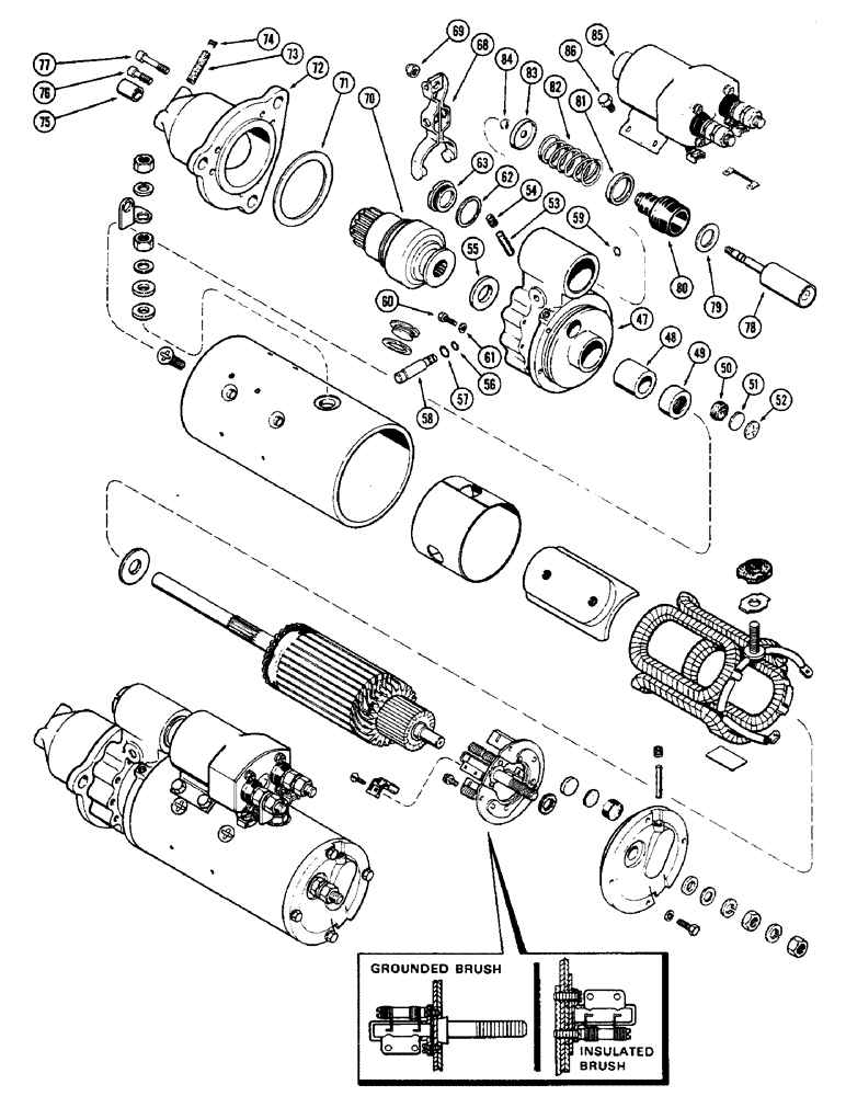 Схема запчастей Case IH 2870 - (114) - STARTER ASSEMBLY (04) - ELECTRICAL SYSTEMS