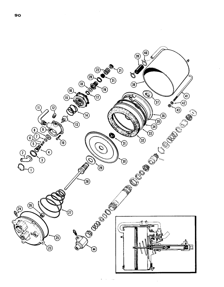 Схема запчастей Case IH 1200 - (090) - HYDROVAC CYLINDER (07) - BRAKES