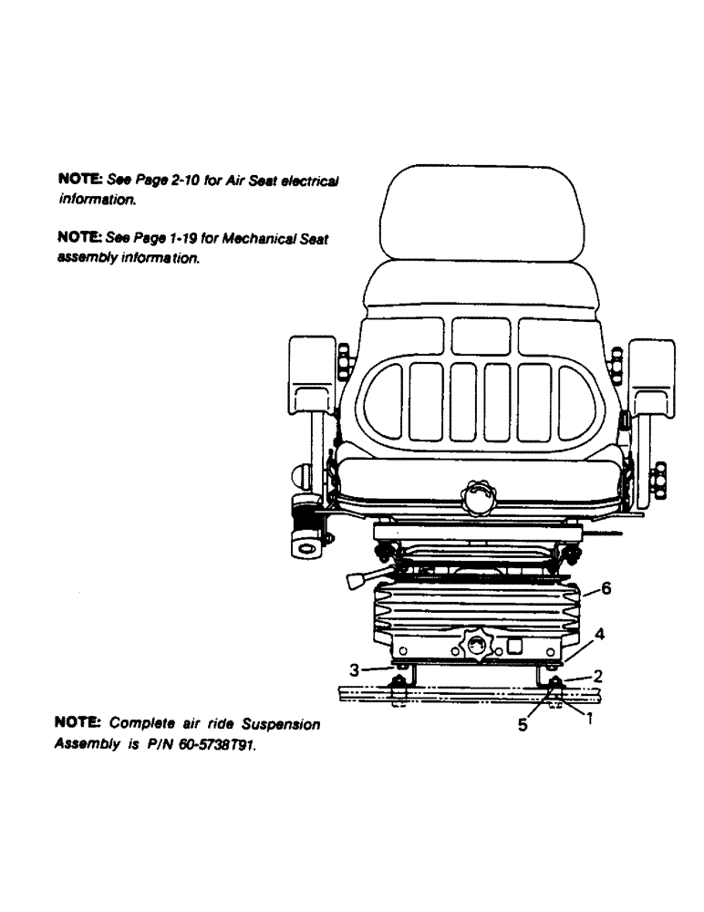 Схема запчастей Case IH 9130 - (01-25) - SEAT AND SUSPENSION, AIR SEAT (10) - CAB