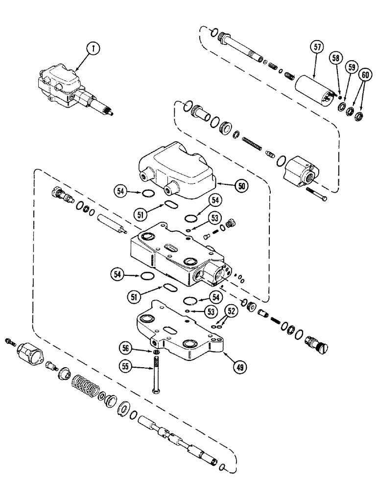 Схема запчастей Case IH 4690 - (8-320) - HITCH CONTROL VALVE ASSEMBLY, P.I.N 8860450 AND AFTER (08) - HYDRAULICS