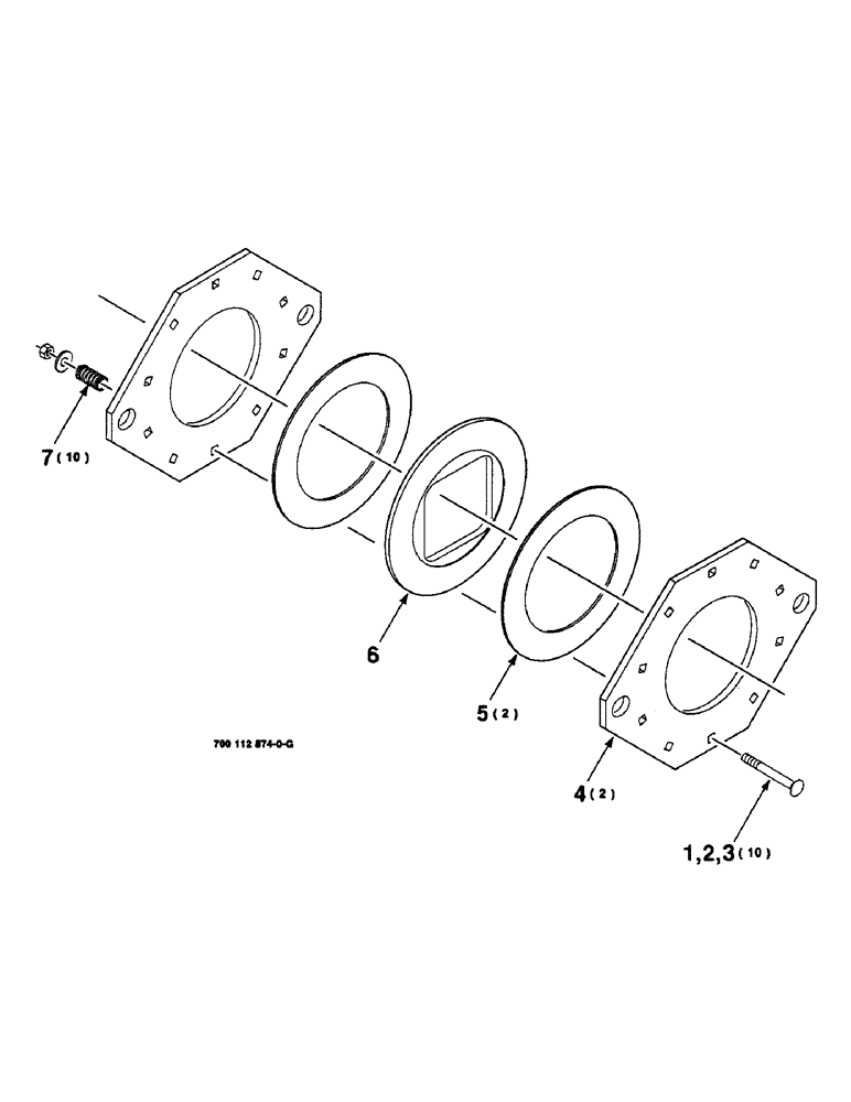 Схема запчастей Case IH 8590 - (5-12) - BRAKE ASSEMBLY (13) - FEEDER