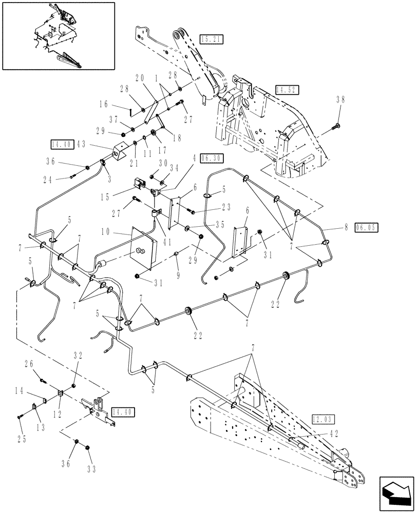 Схема запчастей Case IH RBX453 - (06.04) - ELECTRONICS, NET-TWINE, ROTOR (06) - ELECTRICAL SYSTEMS