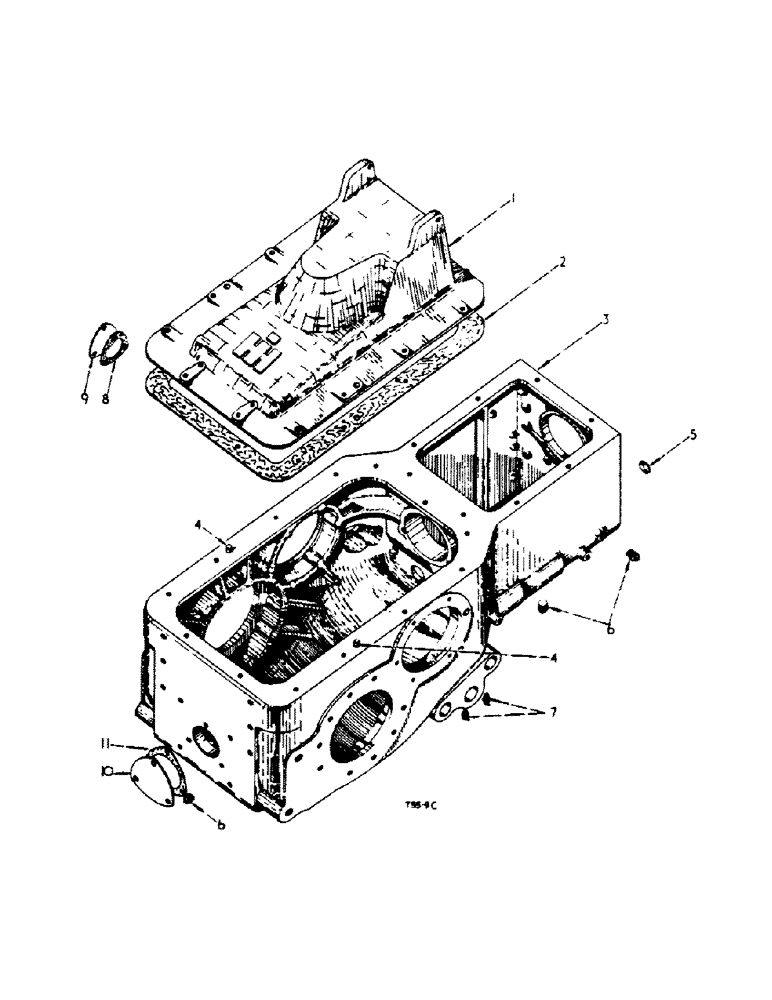 Схема запчастей Case IH 444 - (4-21) - TRANSMISSION CASE (06) - POWER TRAIN