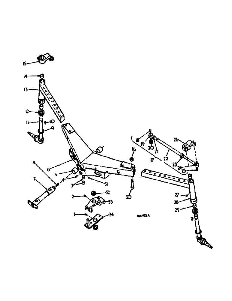 Схема запчастей Case IH 2400 - (14-02) - ADJUSTABLE FRONT AXLE, SWEPT BACK Suspension