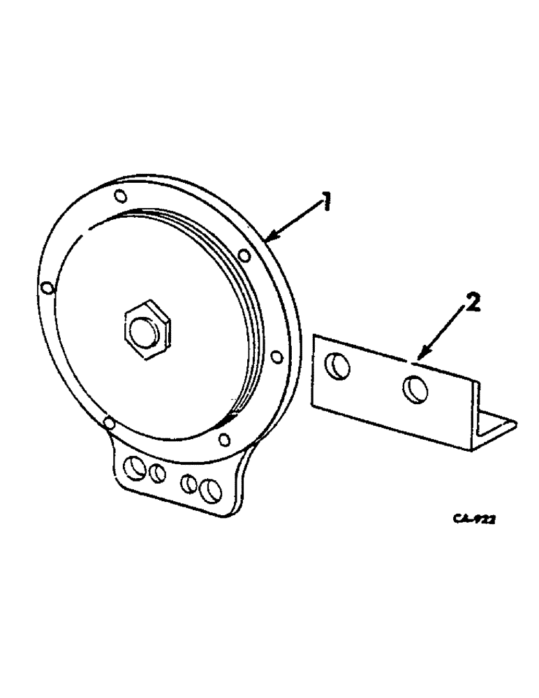 Схема запчастей Case IH 2400 - (08-48) - HORN, UP TO 454/103950 2400/100331 (06) - ELECTRICAL