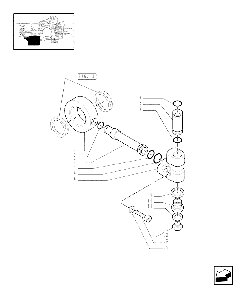 Схема запчастей Case IH JX1095N - (1.33.0[04]) - 4WD IDLER GEARS (04) - FRONT AXLE & STEERING