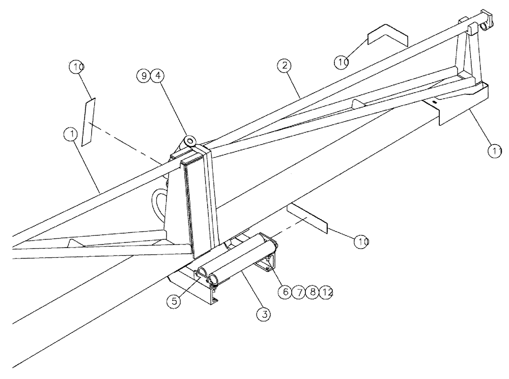 Схема запчастей Case IH 610 - (03-003) - 70-FOOT BOOM ASSEMBLY, RS (09) - BOOMS