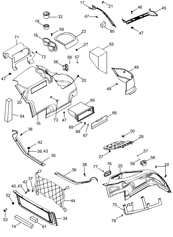 Схема запчастей Case IH MAGNUM 255 - (09-23) - CAB - TRIM, FENDERS (09) - CHASSIS/ATTACHMENTS