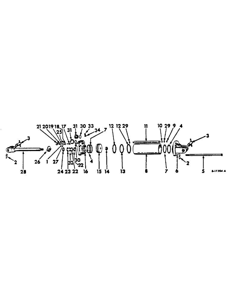 Схема запчастей Case IH 560 - (AB-28) - HYDRAULIC CYLINDER, 3-1/2 X 8, DOUBLE ACTING 