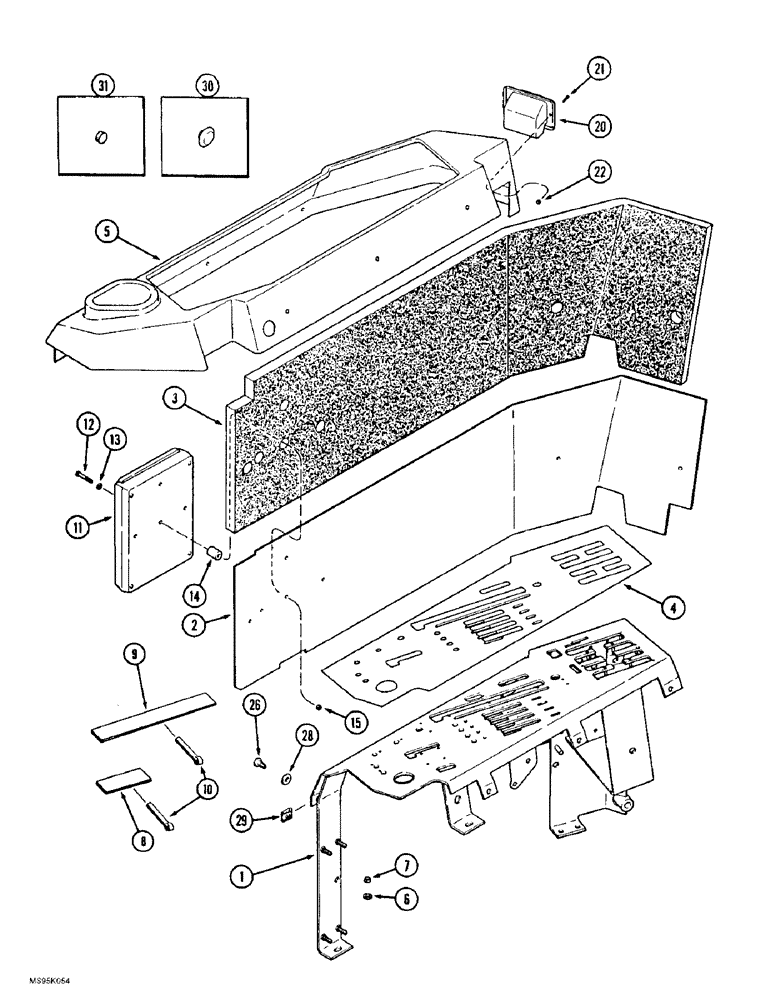 Схема запчастей Case IH 9370 - (9-058) - CAB CONTROL CONSOLE, SYNCHROSHIFT TRACTORS (09) - CHASSIS/ATTACHMENTS