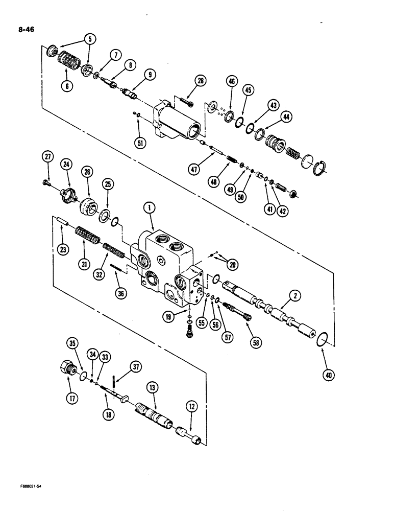 Схема запчастей Case IH 9170 - (8-46) - HYDRAULIC REMOTE VALVE SECTION, FIRST, SECOND, THIRD AND FOURTH WITH FLOAT (08) - HYDRAULICS