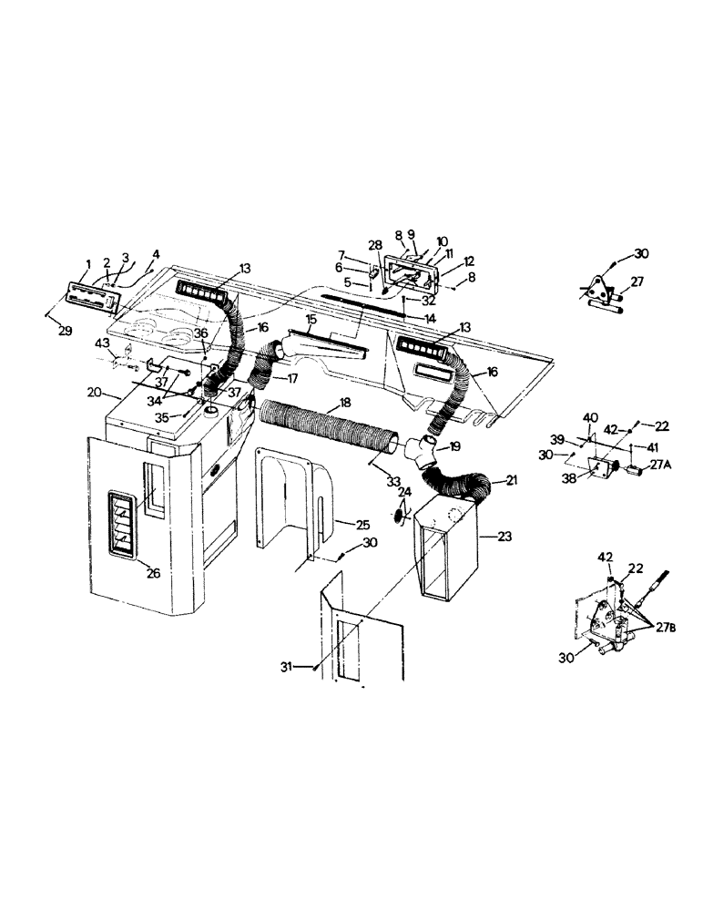 Схема запчастей Case IH ST470 - (03-01) - A/C, HEATER ASSEMBLY AND CONTROLS, CAB (03) - Climate Control