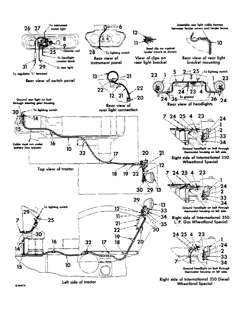 Схема запчастей Case IH 300 - (173) - ELECTRICAL SYSTEM, DIESEL ENGINE (06) - ELECTRICAL SYSTEMS