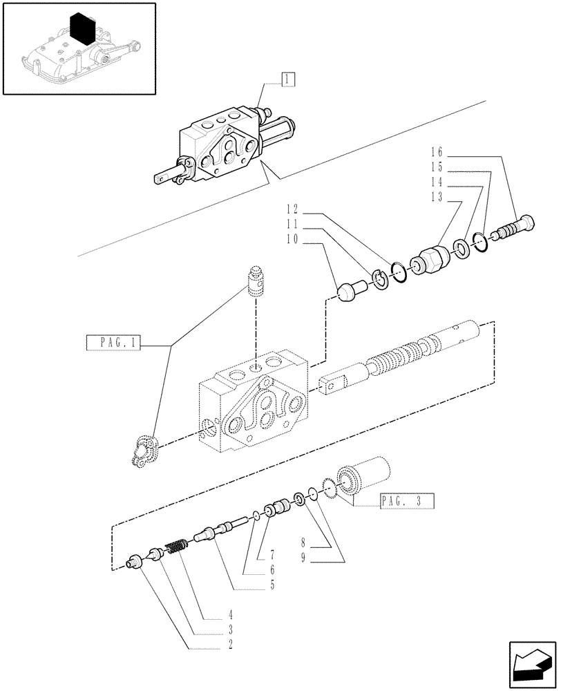 Схема запчастей Case IH JX1060C - (1.82.7/06B[02]) - DOUBLE-ACTING EXTERNAL CONTROL VALVE WITH FLOAT AND AUTOMATIC CUTOUT - D5484 (07) - HYDRAULIC SYSTEM