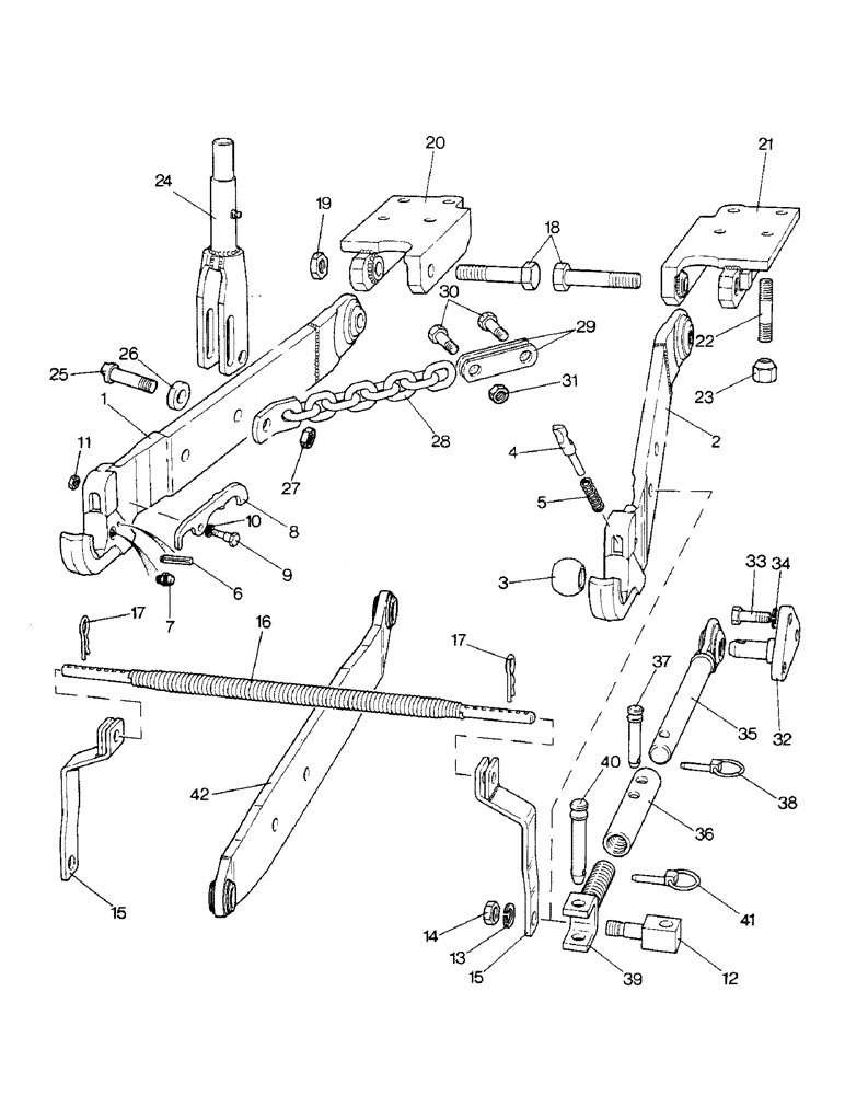 Схема запчастей Case IH 1690 - (L03-1) - LOWER LINKS AND STABILIZERS (09) - IMPLEMENT LIFT