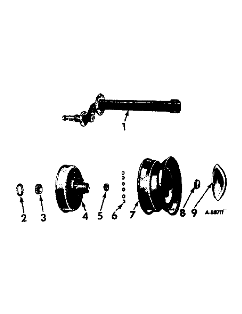 Схема запчастей Case IH VARIOUS - (B-097) - DISC WHEEL AND AXLE, OPTIONAL EQUIPMENT 