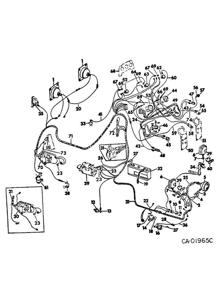 Схема запчастей Case IH 766 - (08-17) - ELECTRICAL, STARTING AND LIGHTING, 766 GASOLINE TRACTORS (06) - ELECTRICAL