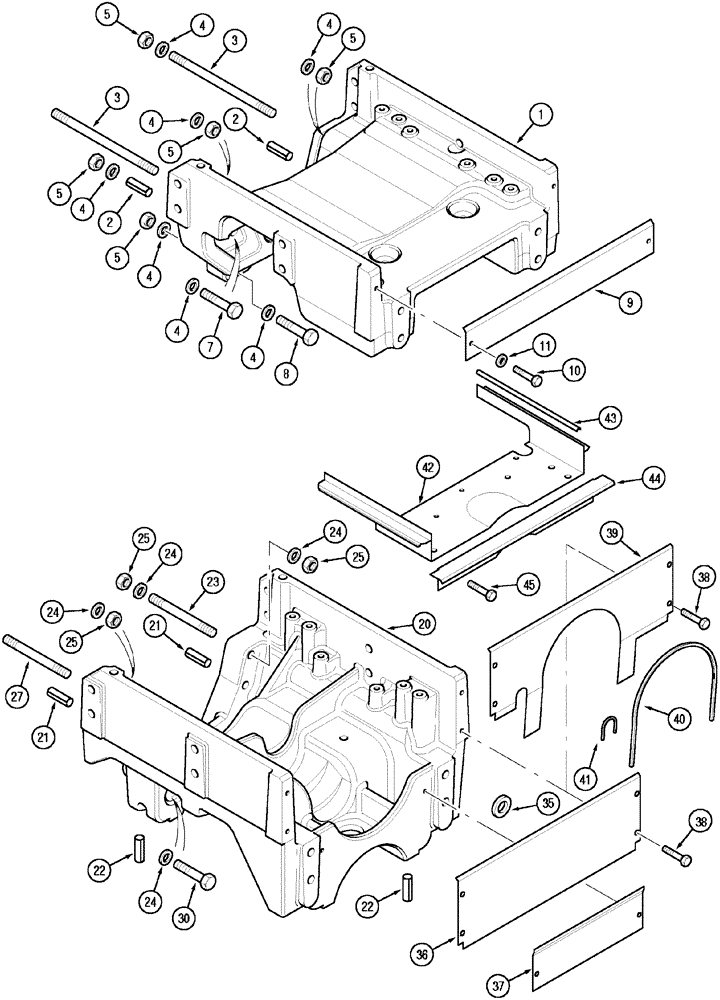 Схема запчастей Case IH CX90 - (09-01) - FRONT BOLSTER (09) - CHASSIS/ATTACHMENTS