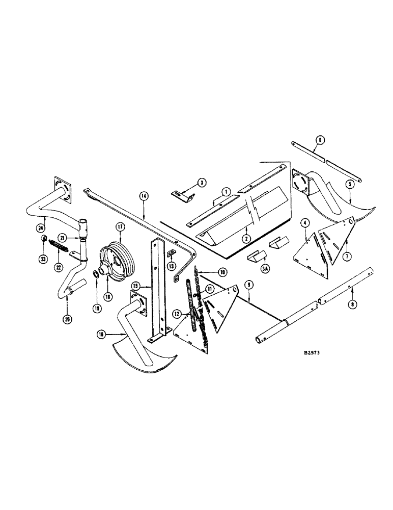 Схема запчастей Case IH 960 - (036) - PICKUP SUPPORT - 5 BELT, DRAPER PICKUP ATTACHMENT (58) - ATTACHMENTS/HEADERS