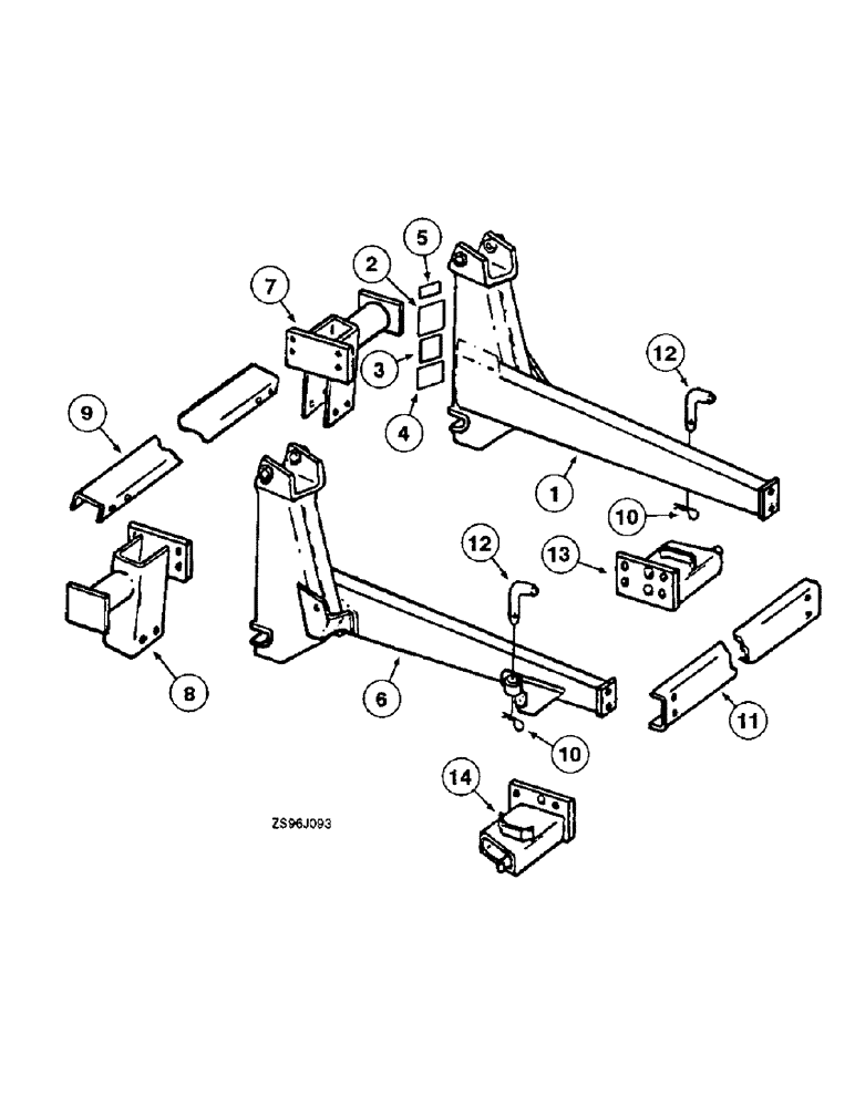 Схема запчастей Case IH 2450 - (4-06) - FRAME AND BRACKETS, INTERNATIONAL HARVESTER TRACTORS 