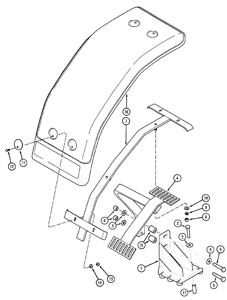 Схема запчастей Case IH MX110 - (09-09) - FENDERS FRONT WHEEL (09) - CHASSIS/ATTACHMENTS