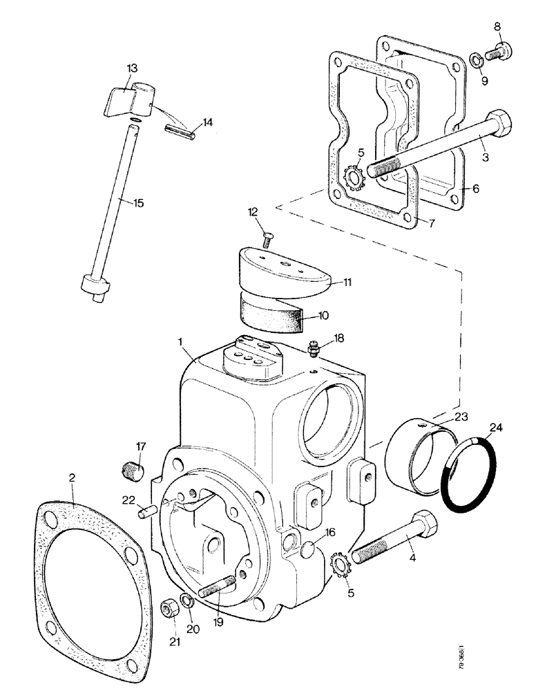 Схема запчастей Case IH 1490 - (K08-1) - RAMSHAFT BRACKET (07) - HYDRAULICS