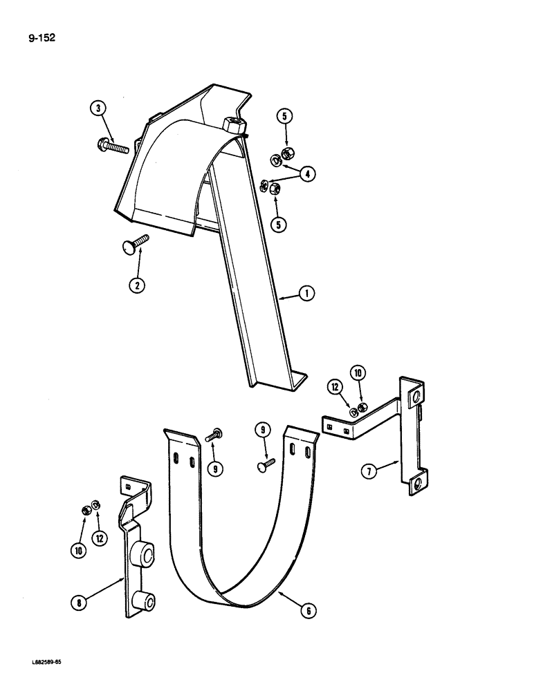 Схема запчастей Case IH 1822 - (9-152) - FAN PULLEY GUARDS (15) - HANDLING SYSTEM