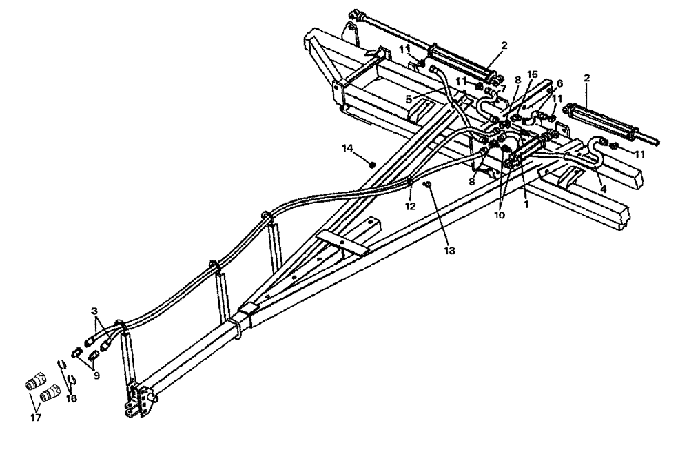 Схема запчастей Case IH CRUMBLER - (35.100.01) - SINGLE FOLD HYDRAULICS (35) - HYDRAULIC SYSTEMS