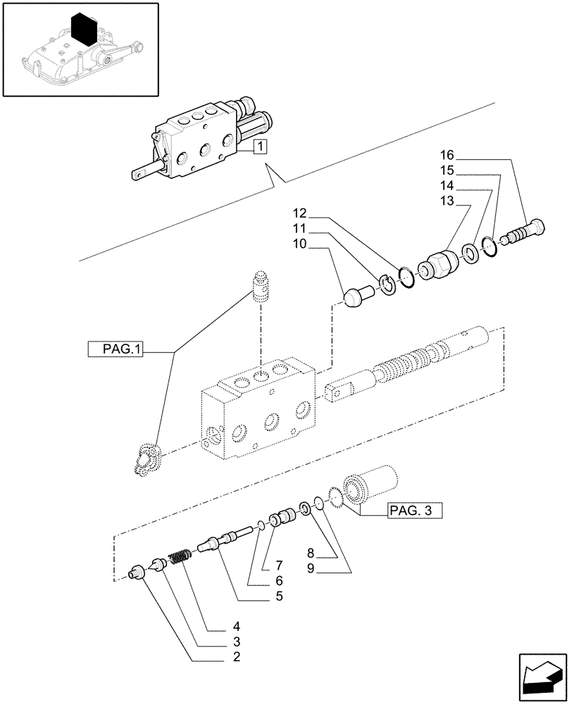 Схема запчастей Case IH JX1060C - (1.82.7/09B[02]) - DOUBLE - ACTING EXTERNAL CONTROL VALVE WITH FLOAT AND AUTOMATIC CUTOUT - C5484 (07) - HYDRAULIC SYSTEM