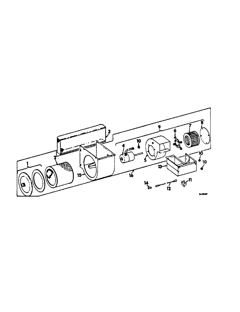 Схема запчастей Case IH 616 - (N-05) - PARTS ACCESSORIES AND ATTACHMENTS, PRESSURIZER ASSEMBLY Accessories & Attachments