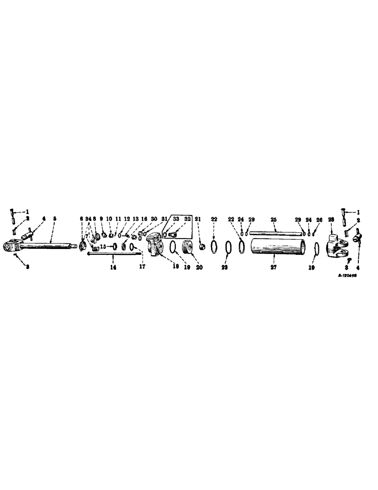 Схема запчастей Case IH 550 - (C-037) - HYDRAULIC CYLINDER, 2-1/2 X 8 DOUBLE ACTING, OPERATING (35) - HYDRAULIC SYSTEMS