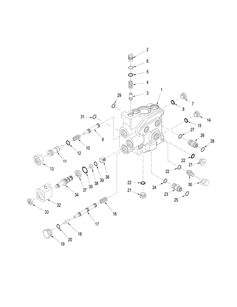 Схема запчастей Case IH STX425 - (08-13) - REGULATOR VALVE ASSEMBLY (08) - HYDRAULICS