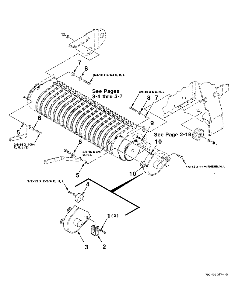 Схема запчастей Case IH 8430 - (2-20) - PICKUP DRIVE AND MOUNTING ASSEMBLY Driveline