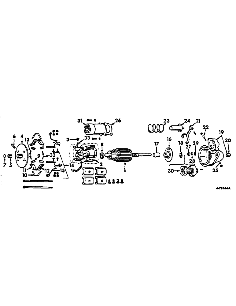 Схема запчастей Case IH 444 - (G-06) - ELECTRICAL SYSTEM, CRANKING MOTOR, DELCO REMY, DIESEL ENGINETRACTORS (06) - ELECTRICAL SYSTEMS