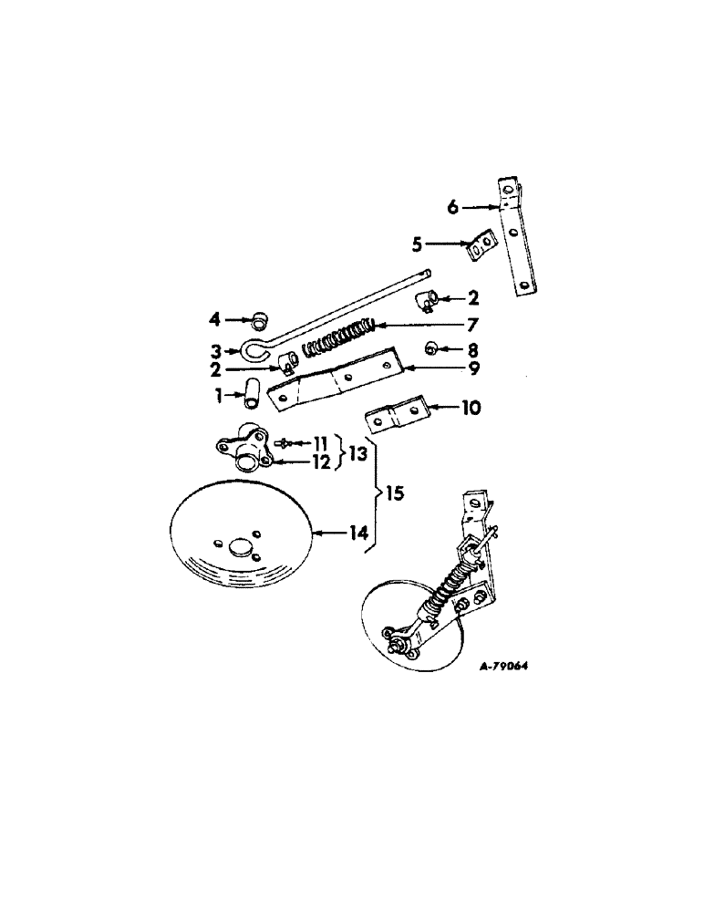 Схема запчастей Case IH 86 - (V-10[A]) - DISK COVERING ATTACHMENT, ONE PER ROW 