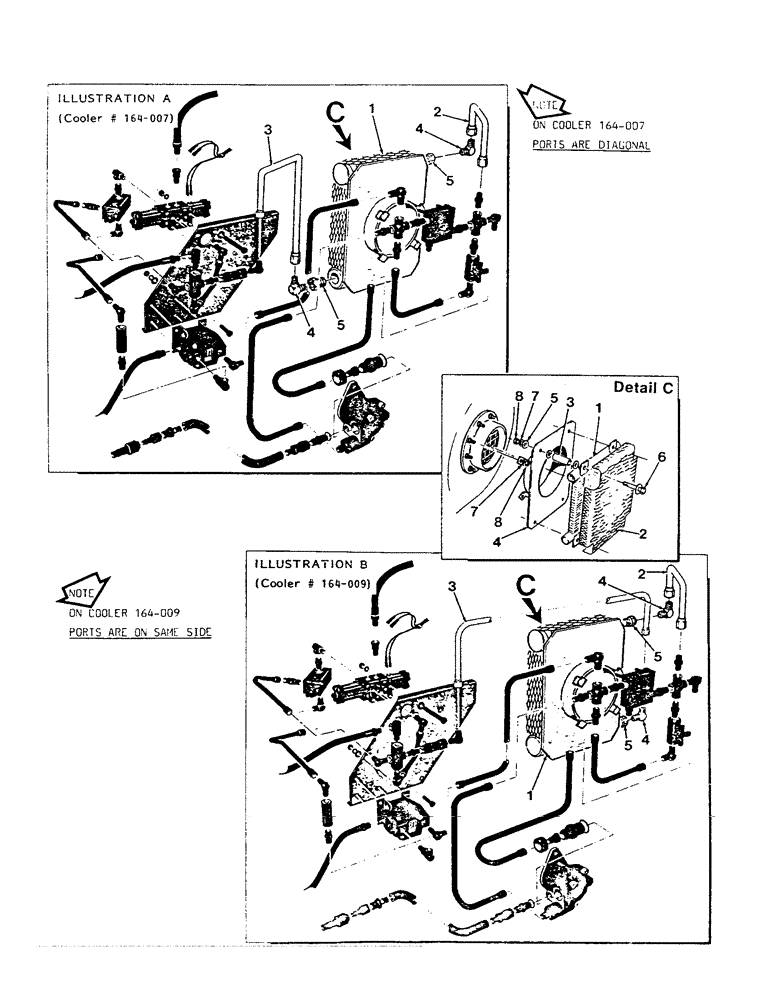 Схема запчастей Case IH 1002 - (50[2]) - ILLUSTRATION B FOR PROPORTIONATOR SYSTEM WITH COOLER 164-009 