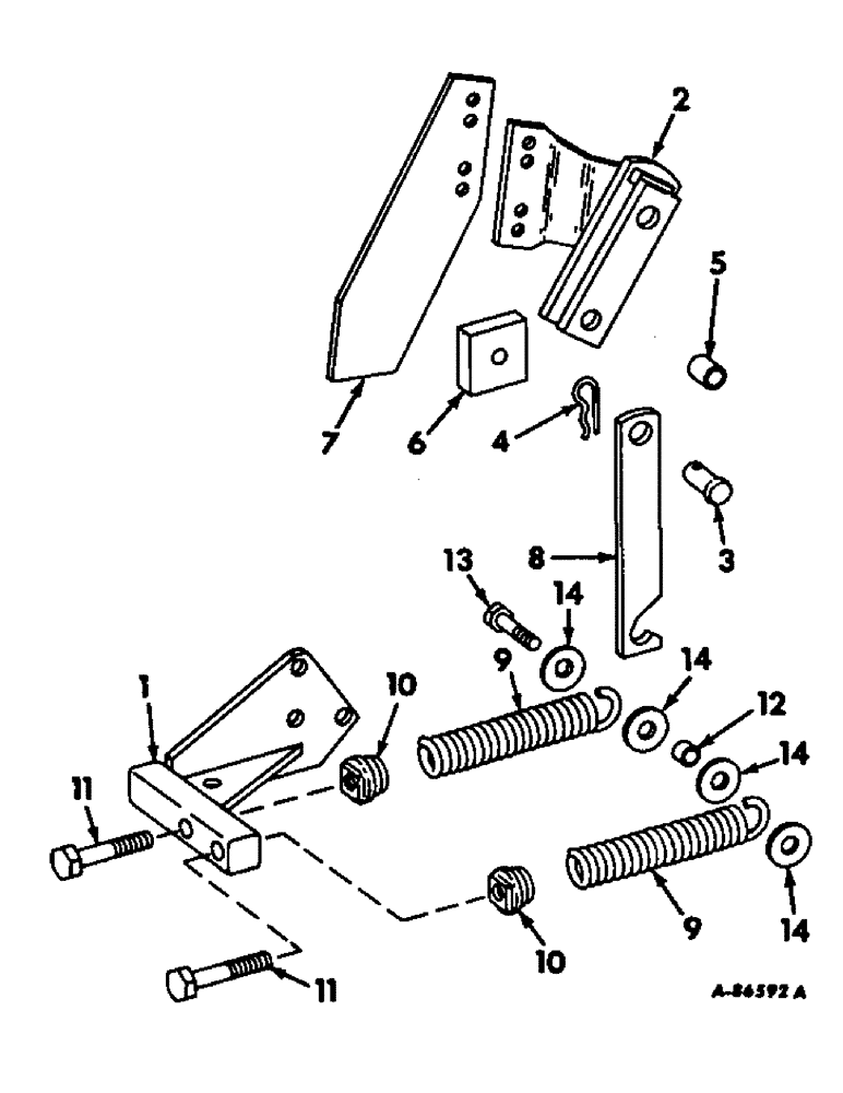 Схема запчастей Case IH 82-SERIES - (B-33) - BALANCE SPRINGS AND RELATED PARTS 